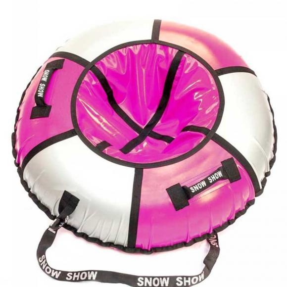 Тюбинг Snow Show 120 см розовый/серебро