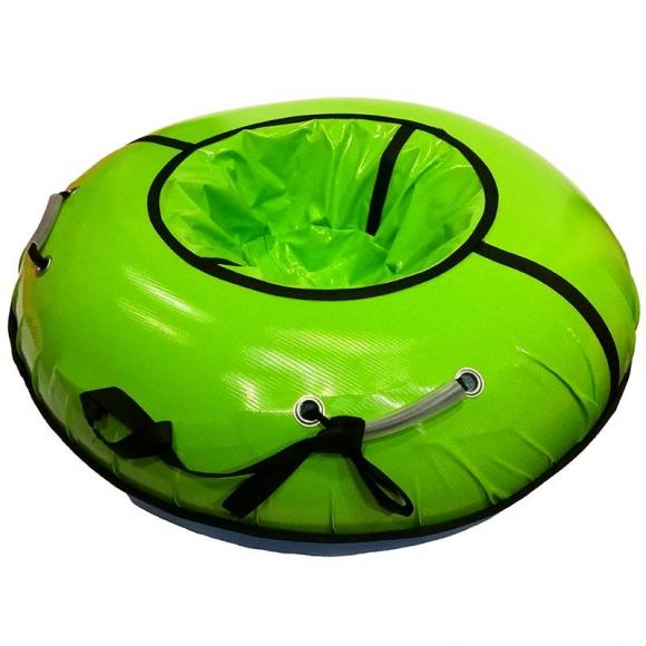 Тюбинг с пластиковым дном 110 см салатовый