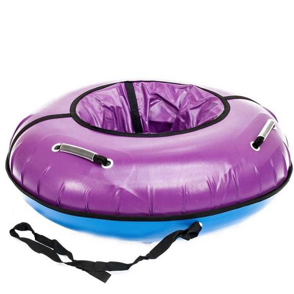 Тюбинг с пластиковым дном 85 см фиолетовый