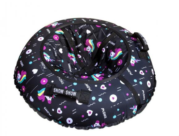 Тюбинг Snow Show "Unicorn black" D-90 см